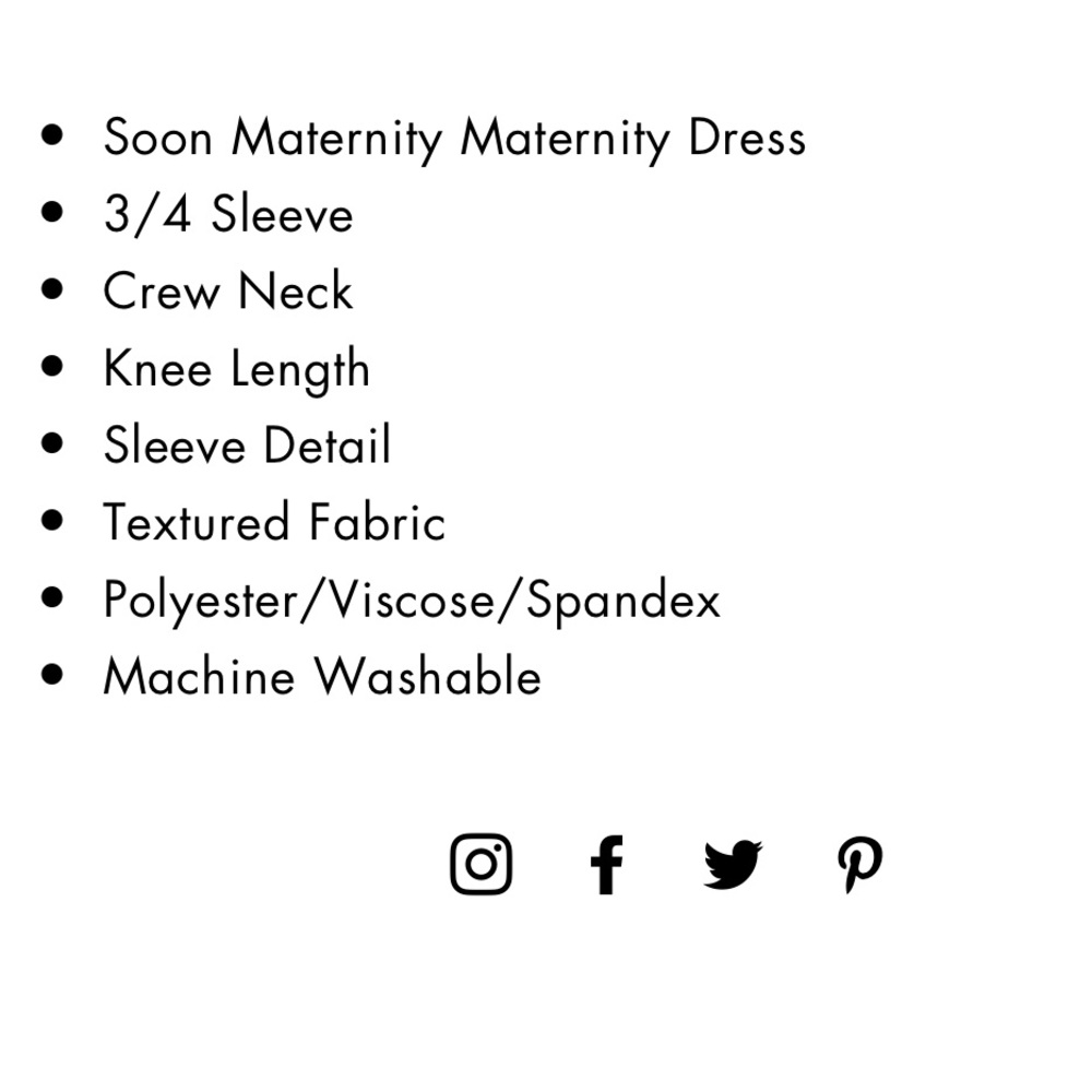 NWT! Soon Maternity bell sleeve knee length dress - Picture 4 of 6